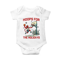 Funny Christmas Basketball Jersey Devil Baby Onesie Hoops For The Holidays - Wonder Print Shop