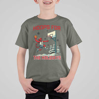 Funny Christmas Basketball Jersey Devil T Shirt For Kid Hoops For The Holidays - Wonder Print Shop