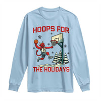 Funny Christmas Basketball Jersey Devil Long Sleeve Shirt Hoops For The Holidays - Wonder Print Shop