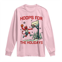 Funny Christmas Basketball Jersey Devil Long Sleeve Shirt Hoops For The Holidays - Wonder Print Shop