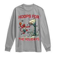 Funny Christmas Basketball Jersey Devil Long Sleeve Shirt Hoops For The Holidays - Wonder Print Shop