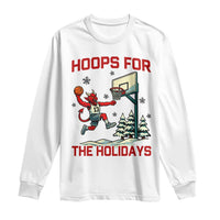 Funny Christmas Basketball Jersey Devil Long Sleeve Shirt Hoops For The Holidays - Wonder Print Shop