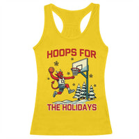 Funny Christmas Basketball Jersey Devil Racerback Tank Top Hoops For The Holidays - Wonder Print Shop