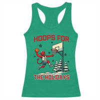 Funny Christmas Basketball Jersey Devil Racerback Tank Top Hoops For The Holidays - Wonder Print Shop