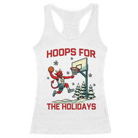 Funny Christmas Basketball Jersey Devil Racerback Tank Top Hoops For The Holidays - Wonder Print Shop