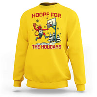 Funny Christmas Basketball Jersey Devil Sweatshirt Hoops For The Holidays - Wonder Print Shop