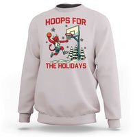 Funny Christmas Basketball Jersey Devil Sweatshirt Hoops For The Holidays - Wonder Print Shop