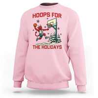 Funny Christmas Basketball Jersey Devil Sweatshirt Hoops For The Holidays - Wonder Print Shop