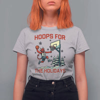 Funny Christmas Basketball Jersey Devil T Shirt For Women Hoops For The Holidays - Wonder Print Shop