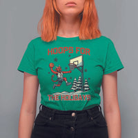 Funny Christmas Basketball Jersey Devil T Shirt For Women Hoops For The Holidays - Wonder Print Shop