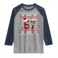 Funny Six Seven Meme Christmas Ugly Sweater Raglan Shirt Trendy Tiktok Gift - Wonder Print Shop