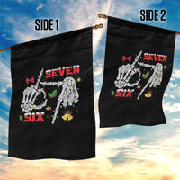 Six And Seven Meme Skeleton Garden Flag Funny Trendy Christmas Party Gift - Wonder Print Shop