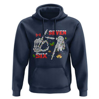 Six And Seven Meme Skeleton Hoodie Funny Trendy Christmas Party Gift - Wonder Print Shop