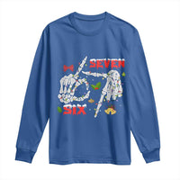 Six And Seven Meme Skeleton Long Sleeve Shirt Funny Trendy Christmas Party Gift - Wonder Print Shop
