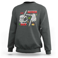 Six And Seven Meme Skeleton Sweatshirt Funny Trendy Christmas Party Gift - Wonder Print Shop