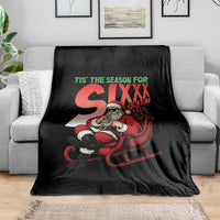 Tis The Season For Sixx Seven Meme Throw Blanket Funny Trendy Christmas Party Gift - Wonder Print Shop