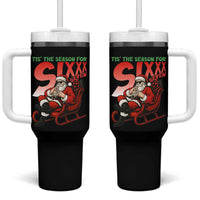 Tis The Season For Sixx Seven Meme Tumbler With Handle Funny Trendy Christmas Party Gift - Wonder Print Shop