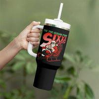 Tis The Season For Sixx Seven Meme Tumbler With Handle Funny Trendy Christmas Party Gift - Wonder Print Shop