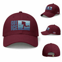 Got Ice Baseball Cap Ocean Blue Retro Ice Hockey Sport Lover Gift