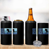 Got Ice 4 in 1 Can Cooler Tumbler Ocean Blue Retro Ice Hockey Sport Lover Gift - Wonder Print Shop