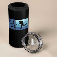 Got Ice 4 in 1 Can Cooler Tumbler Ocean Blue Retro Ice Hockey Sport Lover Gift - Wonder Print Shop