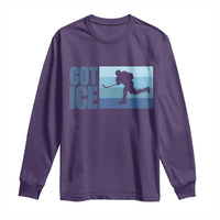 Got Ice Long Sleeve Shirt Ocean Blue Retro Ice Hockey Sport Lover Gift - Wonder Print Shop