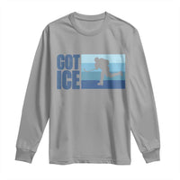Got Ice Long Sleeve Shirt Ocean Blue Retro Ice Hockey Sport Lover Gift - Wonder Print Shop