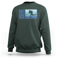 Got Ice Sweatshirt Ocean Blue Retro Ice Hockey Sport Lover Gift - Wonder Print Shop