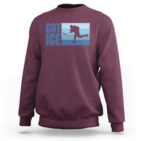 Got Ice Sweatshirt Ocean Blue Retro Ice Hockey Sport Lover Gift - Wonder Print Shop