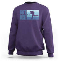 Got Ice Sweatshirt Ocean Blue Retro Ice Hockey Sport Lover Gift - Wonder Print Shop