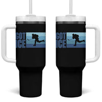 Got Ice Tumbler With Handle Ocean Blue Retro Ice Hockey Sport Lover Gift - Wonder Print Shop