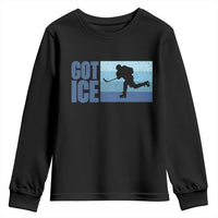 Got Ice Youth Sweatshirt Ocean Blue Retro Ice Hockey Sport Lover Gift - Wonder Print Shop