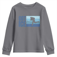 Got Ice Youth Sweatshirt Ocean Blue Retro Ice Hockey Sport Lover Gift - Wonder Print Shop