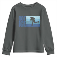 Got Ice Youth Sweatshirt Ocean Blue Retro Ice Hockey Sport Lover Gift - Wonder Print Shop
