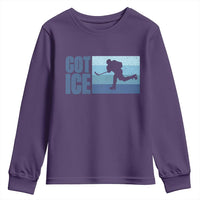 Got Ice Youth Sweatshirt Ocean Blue Retro Ice Hockey Sport Lover Gift - Wonder Print Shop