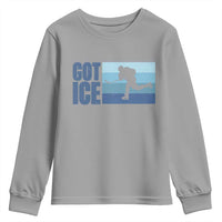 Got Ice Youth Sweatshirt Ocean Blue Retro Ice Hockey Sport Lover Gift - Wonder Print Shop