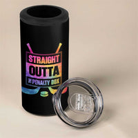 Straight Outta The Penalty Box 4 in 1 Can Cooler Tumbler Tie Dye Effect Hockey Player Gift - Wonder Print Shop