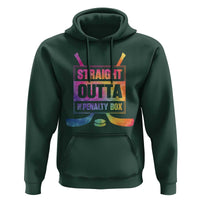 Straight Outta The Penalty Box Hoodie Tie Dye Effect Hockey Player Gift - Wonder Print Shop