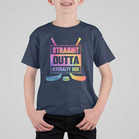 Straight Outta The Penalty Box T Shirt For Kid Tie Dye Effect Hockey Player Gift - Wonder Print Shop