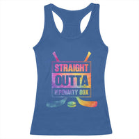 Straight Outta The Penalty Box Racerback Tank Top Tie Dye Effect Hockey Player Gift - Wonder Print Shop