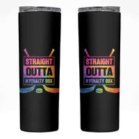 Straight Outta The Penalty Box Skinny Tumbler Tie Dye Effect Hockey Player Gift - Wonder Print Shop