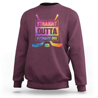 Straight Outta The Penalty Box Sweatshirt Tie Dye Effect Hockey Player Gift - Wonder Print Shop
