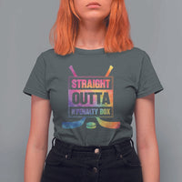 Straight Outta The Penalty Box T Shirt For Women Tie Dye Effect Hockey Player Gift - Wonder Print Shop