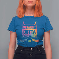 Straight Outta The Penalty Box T Shirt For Women Tie Dye Effect Hockey Player Gift - Wonder Print Shop