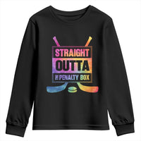 Straight Outta The Penalty Box Youth Sweatshirt Tie Dye Effect Hockey Player Gift - Wonder Print Shop