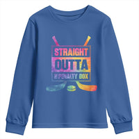 Straight Outta The Penalty Box Youth Sweatshirt Tie Dye Effect Hockey Player Gift - Wonder Print Shop