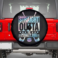 Straight Outta The Penalty Box Spare Tire Cover Iridescent Effect Hockey Player Gift - Wonder Print Shop