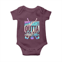 Straight Outta The Penalty Box Baby Onesie Iridescent Effect Hockey Player Gift - Wonder Print Shop