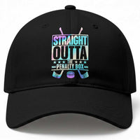 Straight Outta The Penalty Box Baseball Cap Iridescent Effect Hockey Player Gift