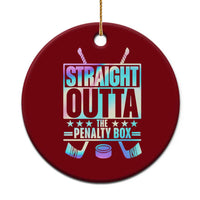 Straight Outta The Penalty Box Ceramic Ornament Iridescent Effect Hockey Player Gift - Wonder Print Shop